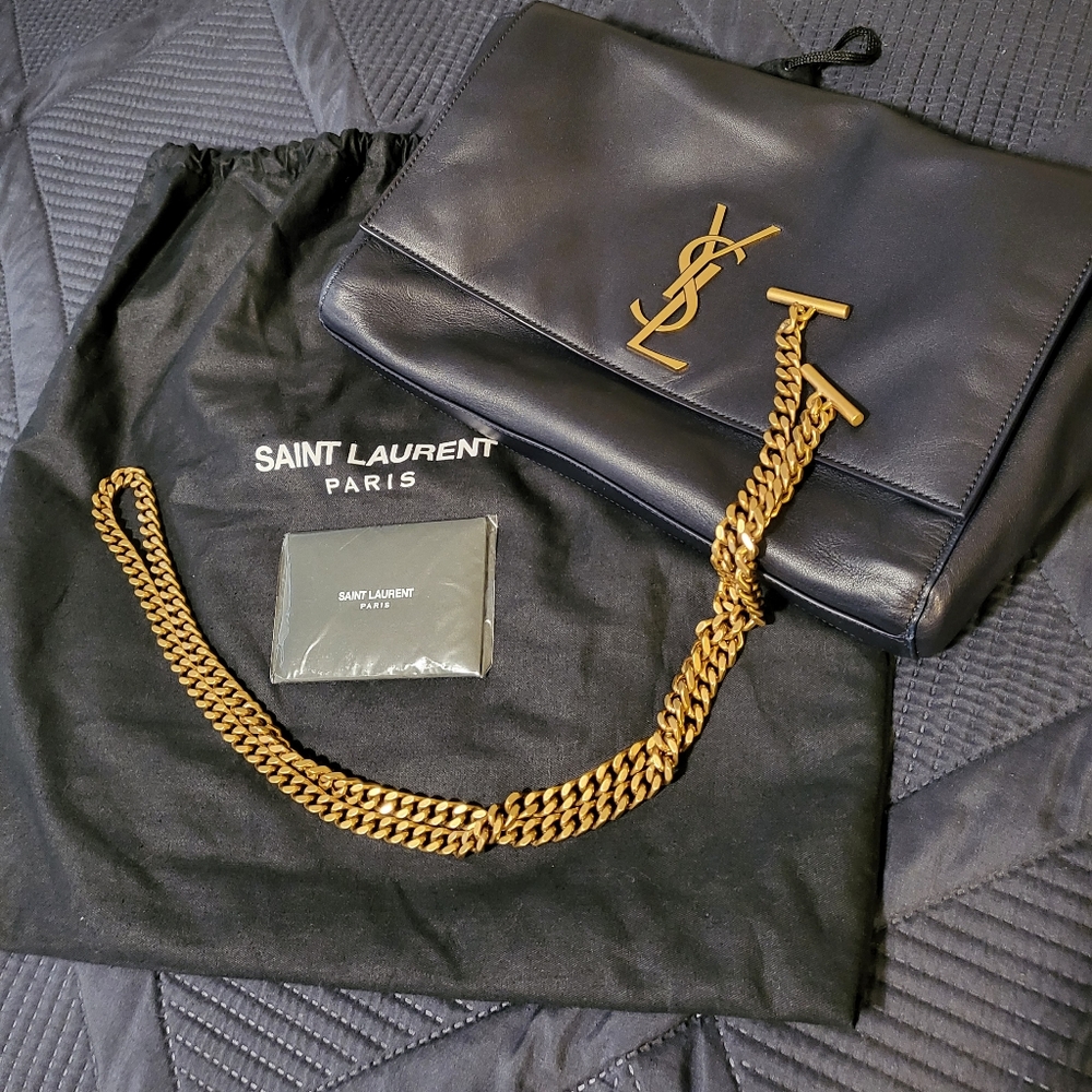 Saint Laurent Kate Soft Reversible Suede to Calf bag